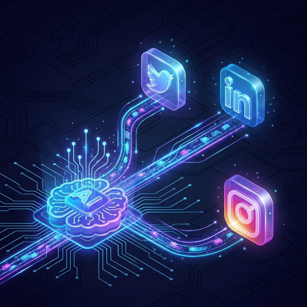 AI Social Media Automation Dashboard Interface